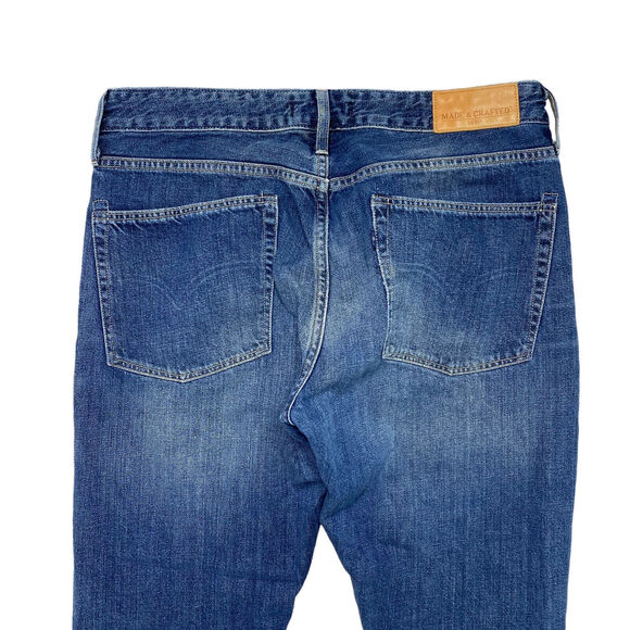 LEVIS MADE & CRAFTED Distressed Marker Tapered Blue Jeans Size 28 Womens Logo - Picture 5 of 12